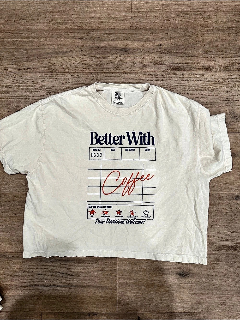 Comfort Colors 1717 Heavyweight Garment Dye T-Shirt 1717 Coffee Graphic Tee